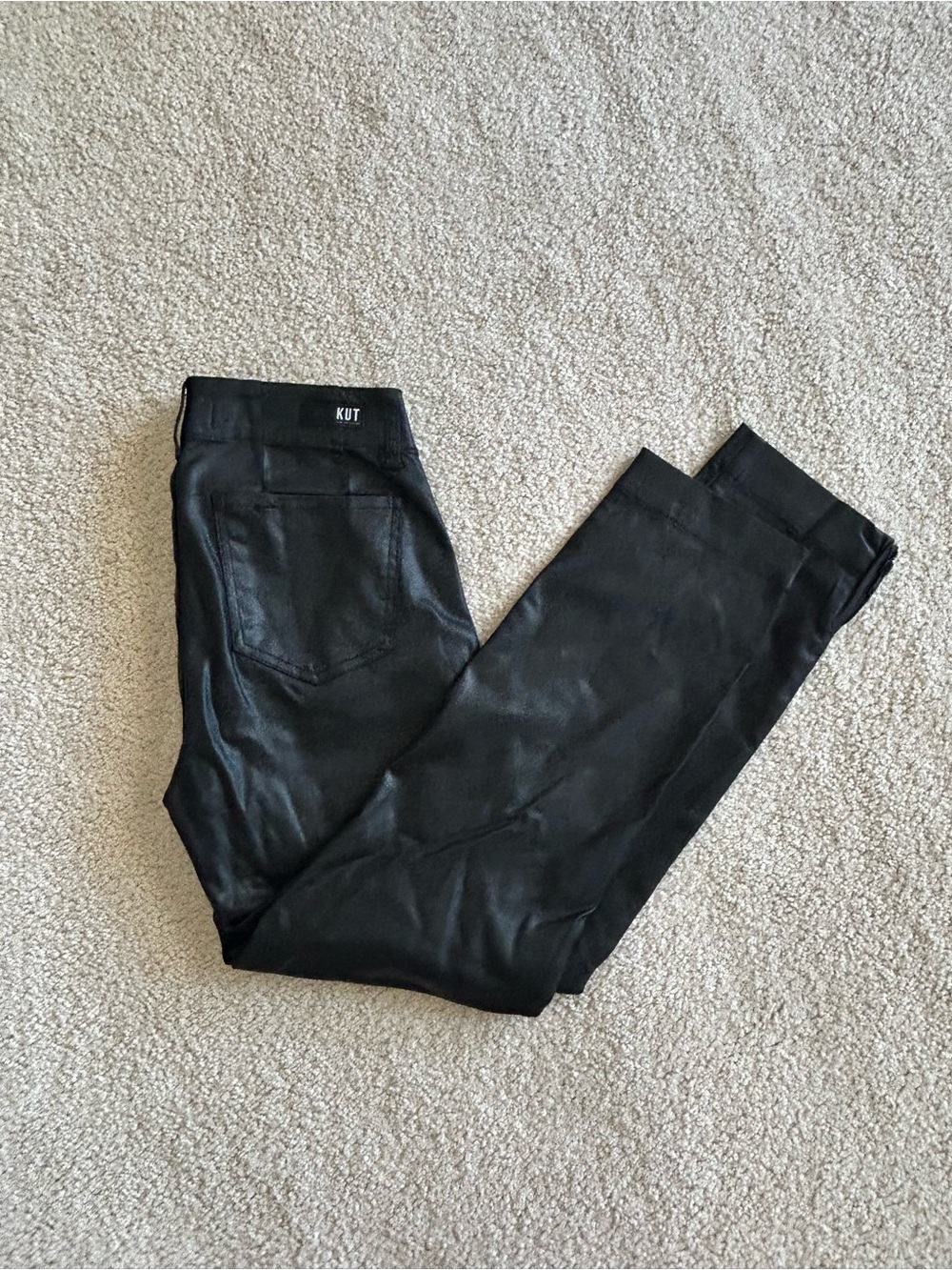 Kut from the Kloth Black Faux Leather Pants